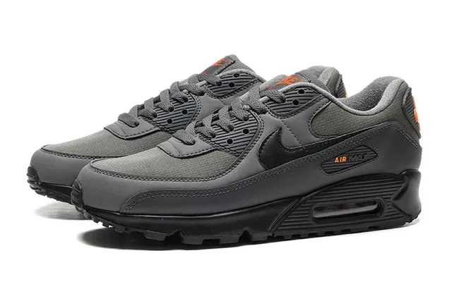 نايك إير ماكس 90 أسود برتقالي لوتوب شبكي وصناعي lifestyle sneakers 5