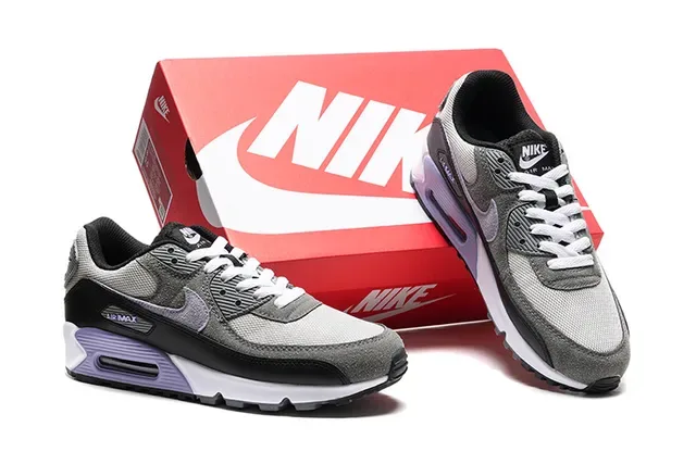 Nike Air Max 90 Gray Black Lavender Lifestyle Sneakers 2