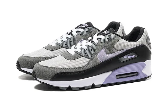 Nike Air Max 90 Gray Black Lavender Lifestyle Sneakers 5