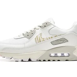 Nike Air Max 90 White Metallic Gold Olive Lifestyle Sneakers