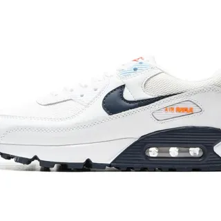 Nike Air Max 90 White Navy Orange Lifestyle Sneakers