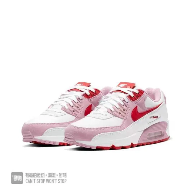 Nike Air Max 90 White Pink Red Lifestyle Sneakers 5