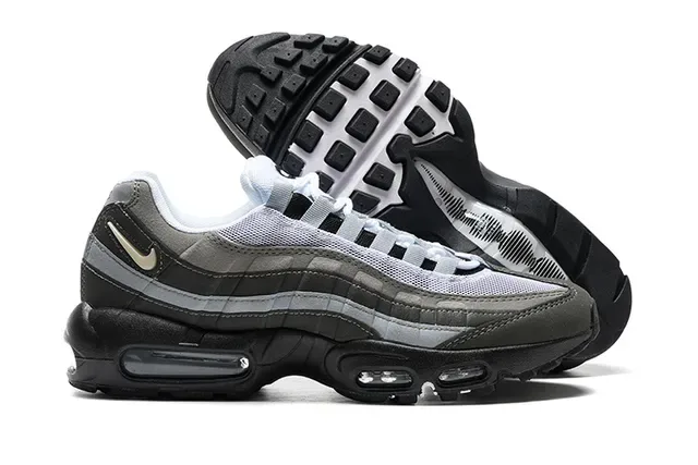 Nike Air Max 95 Noir Gris Or Lifestyle Sneakers 4