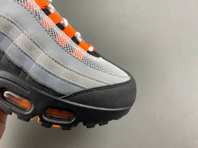 Nike Air Max 95 Gray Orange Lifestyle Sneakers 2