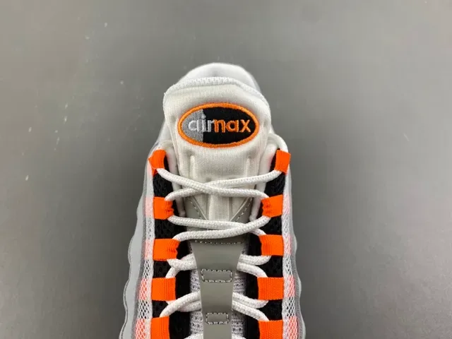 Nike Air Max 95 Gray Orange Lifestyle Sneakers 6
