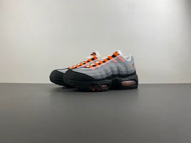 Nike Air Max 95 Gray Orange Lifestyle Sneakers 8