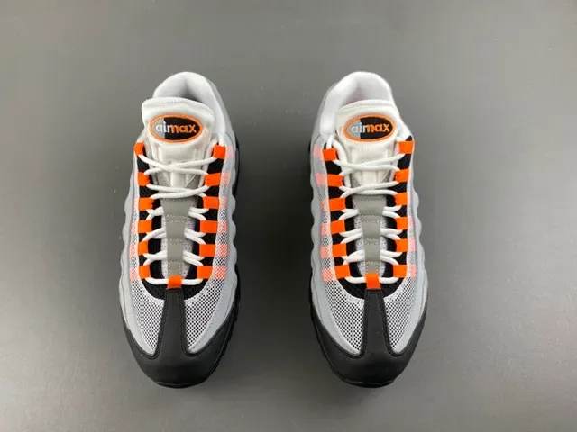 Nike Air Max 95 Gray Orange Lifestyle Sneakers 9