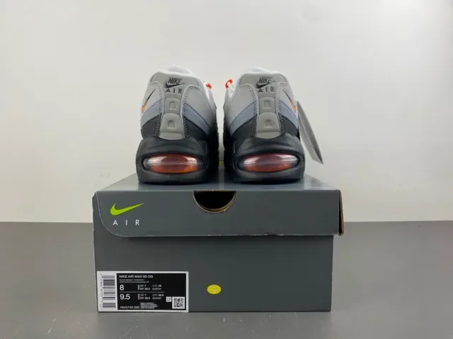 Nike Air Max 95 Gray Orange Lifestyle Sneakers 16