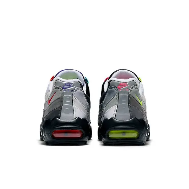 Nike Air Max 95 Cinza Vermelho Laranja Preto Tênis Lifestyle 2