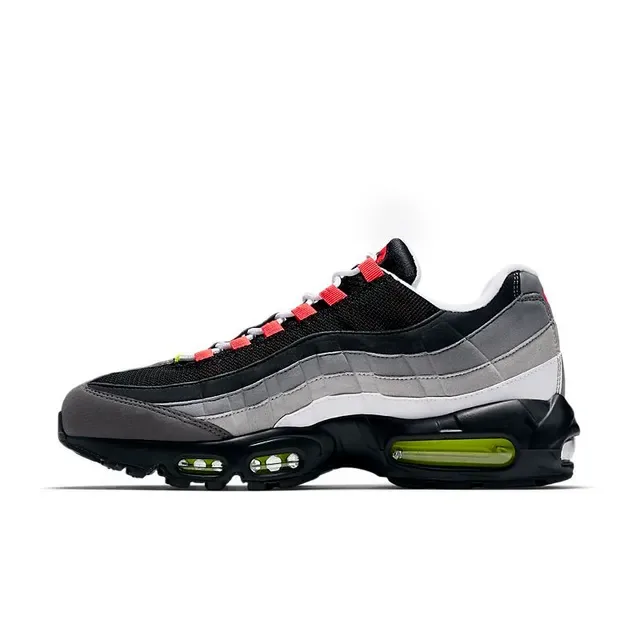 Nike Air Max 95 Cinza Vermelho Laranja Preto Tênis Lifestyle 5