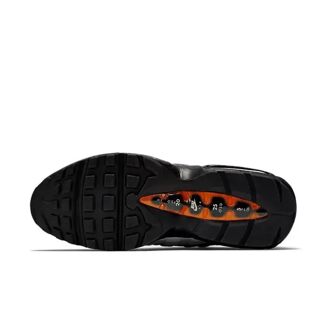 Nike Air Max 95 Cinza Vermelho Laranja Preto Tênis Lifestyle 6