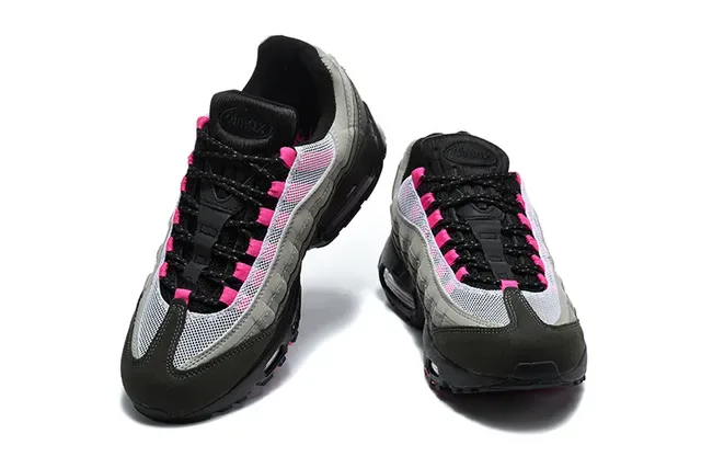 Nike Air Max 95 Pixel Green Black Purple Lifestyle Sneakers 4