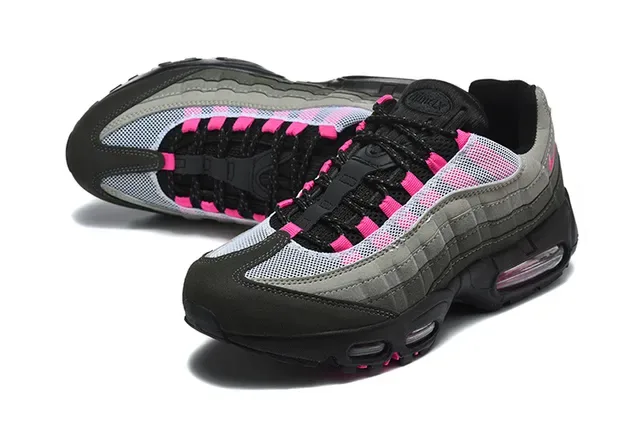 Nike Air Max 95 Pixel Green Black Purple Lifestyle Sneakers 6