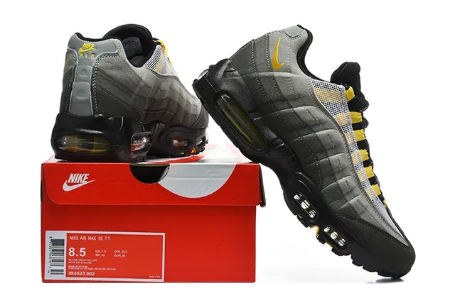 Nike Air Max 95 Pixel Green Black Purple Lifestyle Sneakers 8