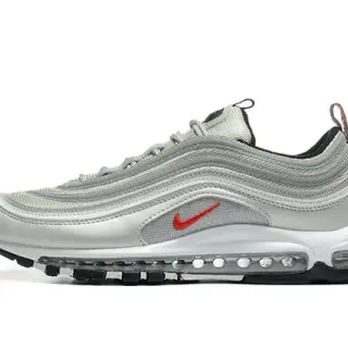 Nike Air Max 97 মেটালিক সিলভার লাল লাইফস্টাইল স্নিকার্স