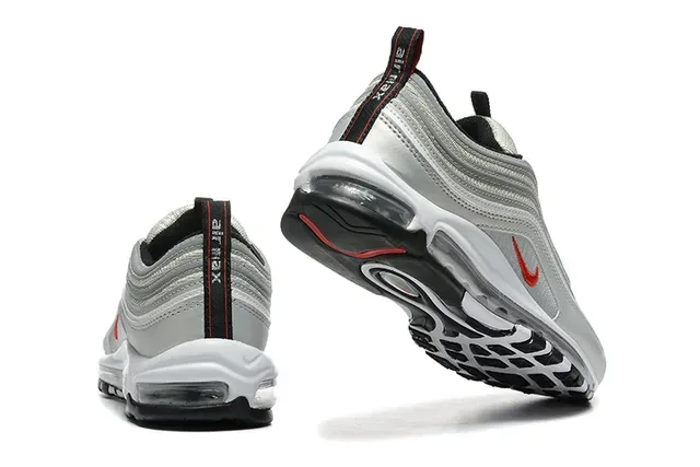 Nike Air Max 97 Metallic Silver Red Lifestyle Sneakers 2