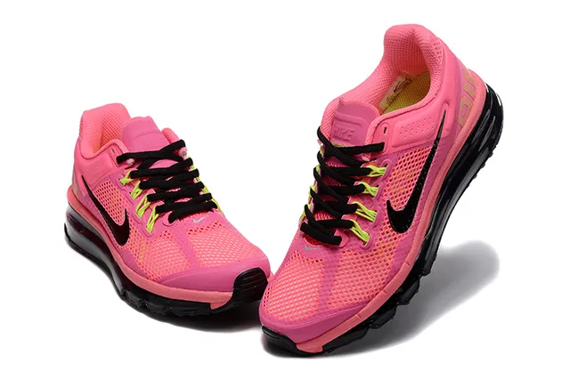 Nike Air Max Pink Black Mesh Upper Visible Cushioning Running Shoes 3