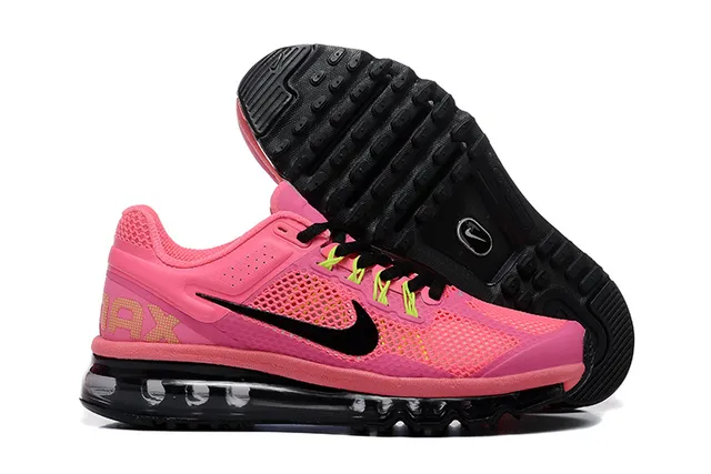 Nike Air Max Pink Black Mesh Upper Visible Cushioning Running Shoes 6