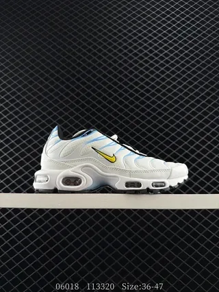 Nike Air Max Plus White Light Blue Yellow Lifestyle Sneakers 2