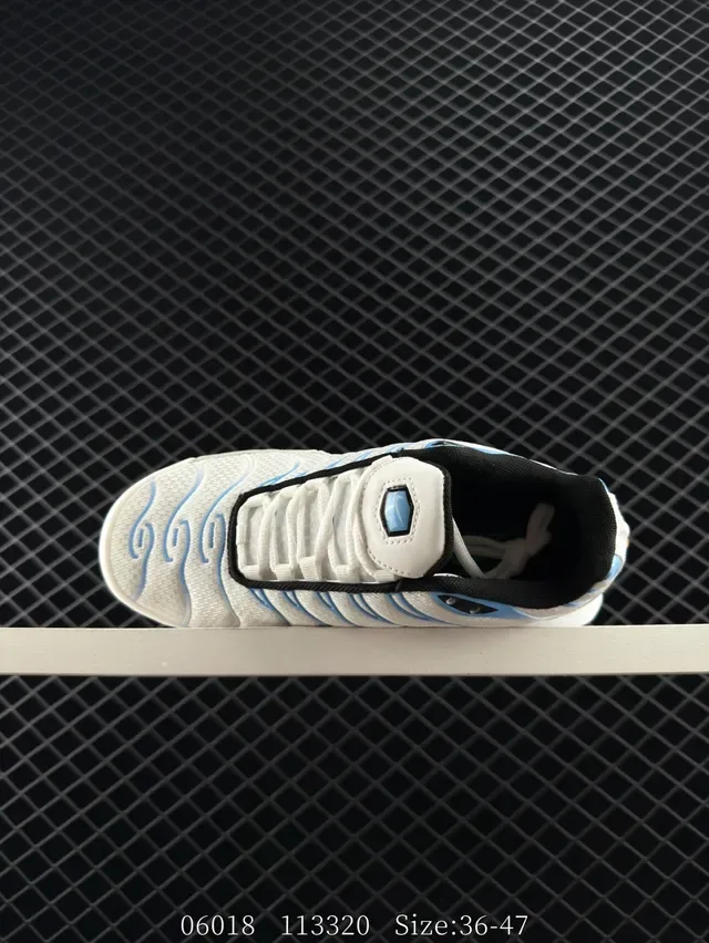 Nike Air Max Plus White Light Blue Yellow Lifestyle Sneakers 4