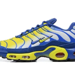 Nike Air Max Plus Yellow and Blue Lifestyle Sneakers