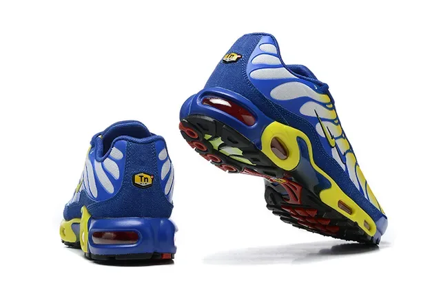 Nike Air Max Plus Yellow and Blue Lifestyle Sneakers 2