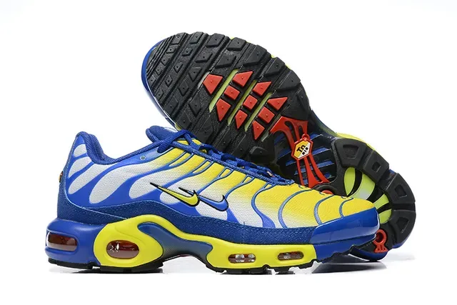 Nike Air Max Plus Yellow and Blue Lifestyle Sneakers 5