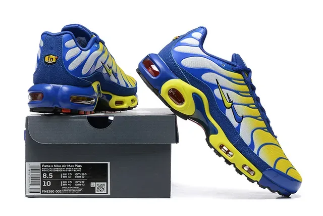 Nike Air Max Plus Yellow and Blue Lifestyle Sneakers 6