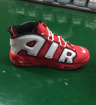 Nike Air More Uptempo Red White Black Basketball Shoes 2
