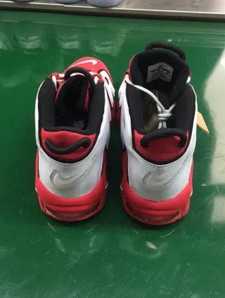 Nike Air More Uptempo Red White Black Basketball Shoes 3