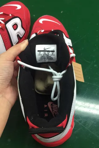 Nike Air More Uptempo Red White Black Basketball Shoes 6