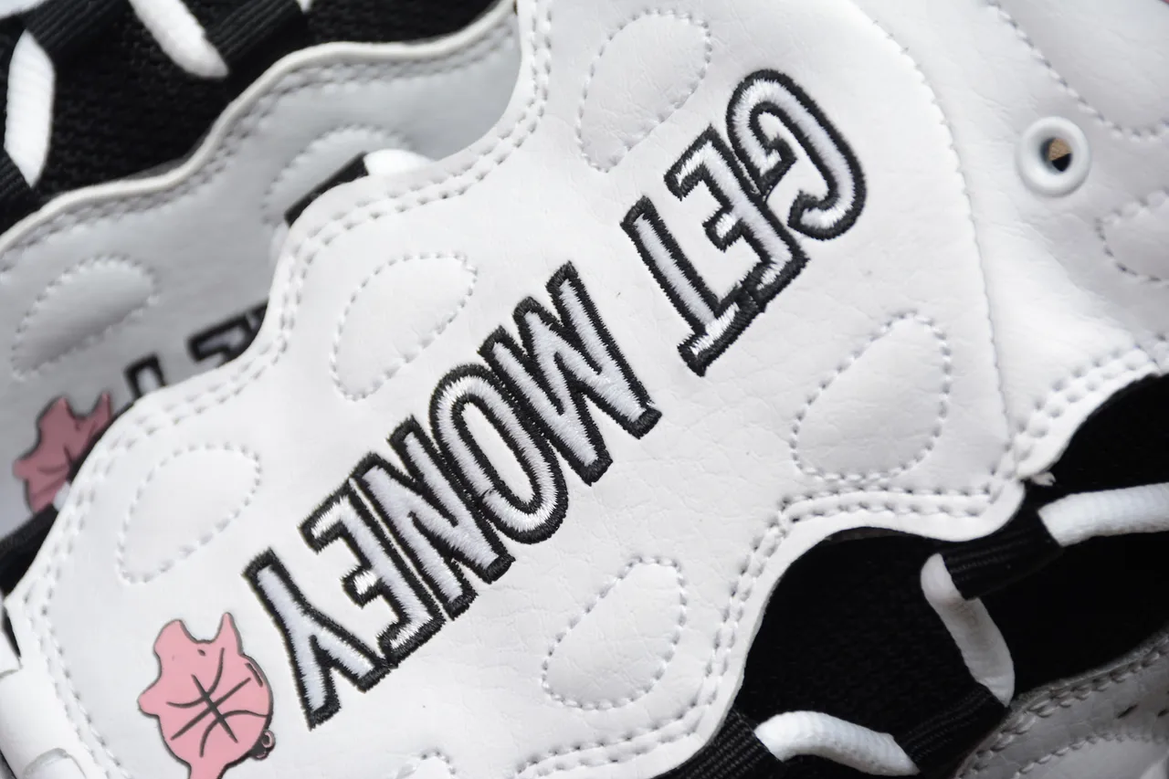 Nike Air More Uptempo Blanc Noir Rose Chaussures de Basket 5