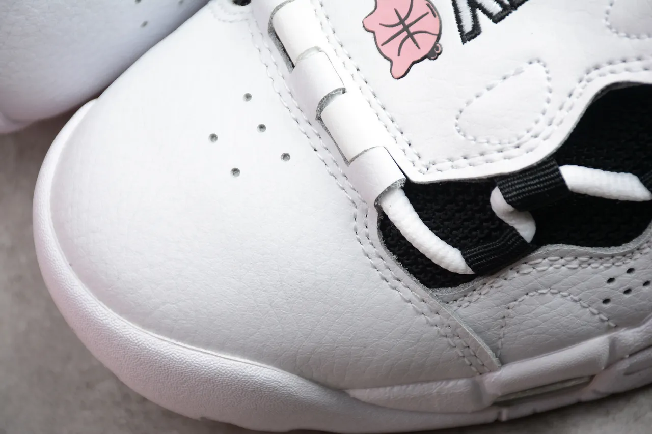 Nike Air More Uptempo Blanc Noir Rose Chaussures de Basket 6