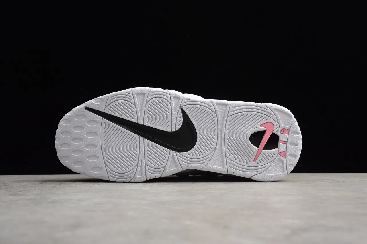 Nike Air More Uptempo Blanc Noir Rose Chaussures de Basket 10