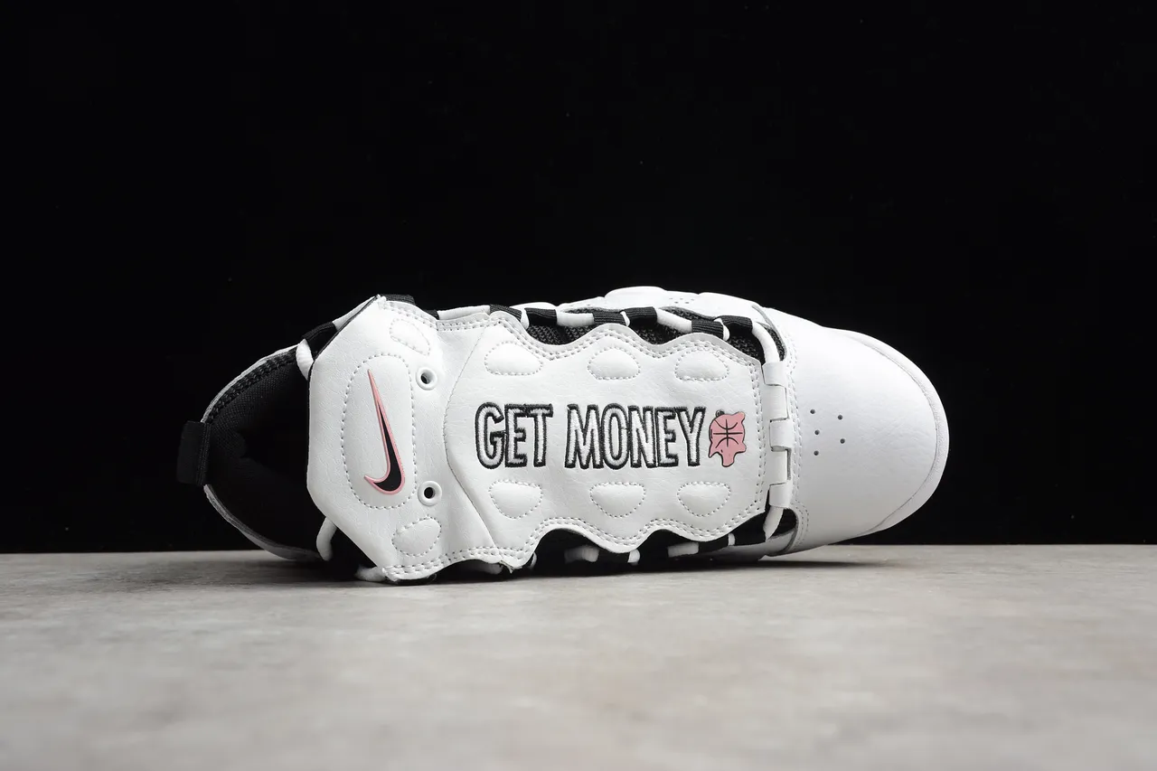 Nike Air More Uptempo Blanc Noir Rose Chaussures de Basket 11