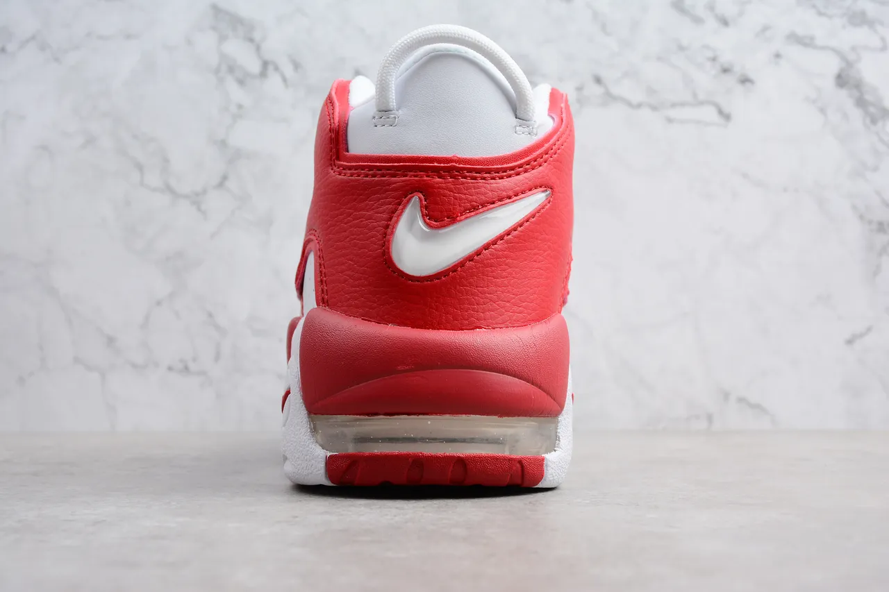Nike Air More Uptempo White Red Basketball Shoes 5