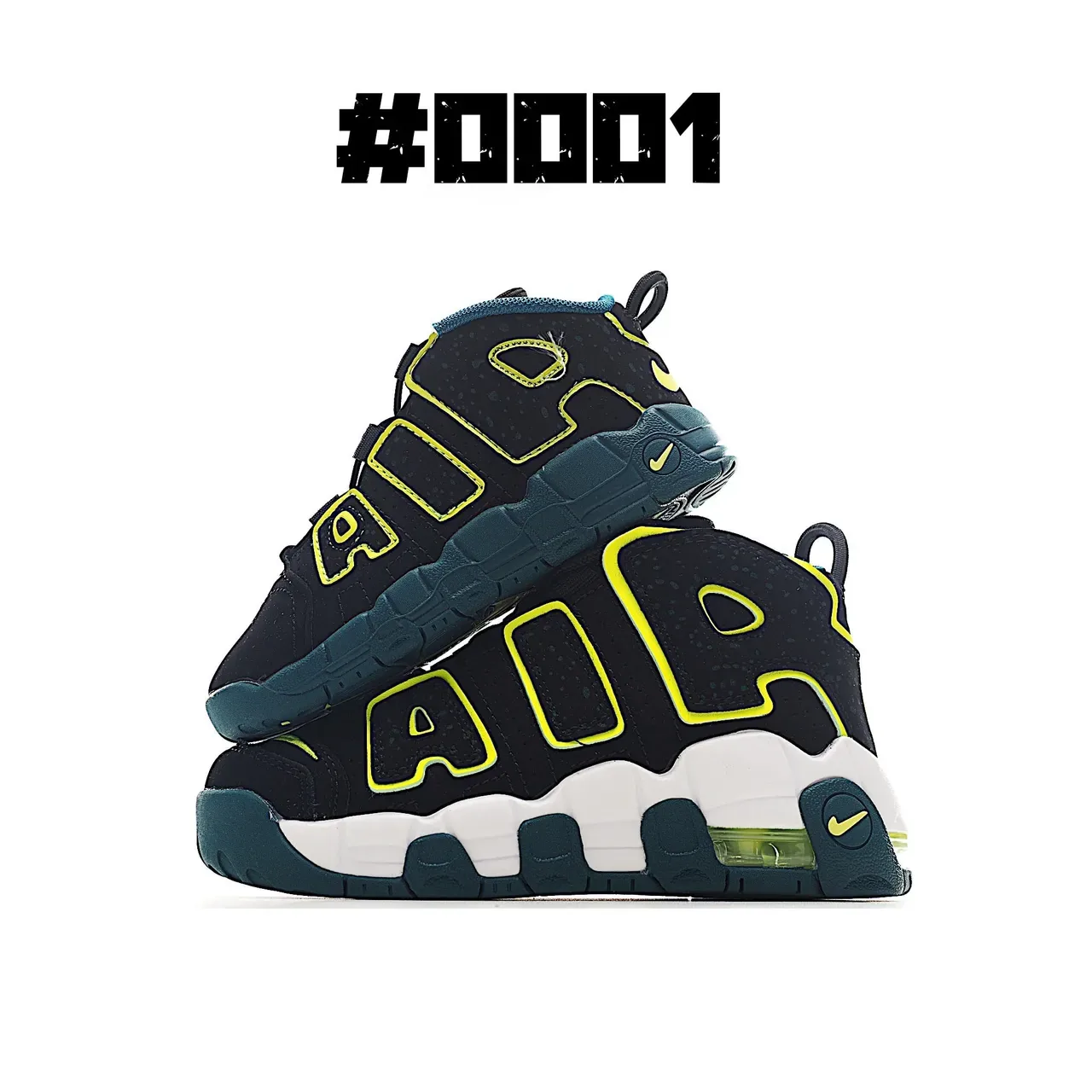 Nike Air More Uptempo White Royal Blue Gold Lifestyle Sneakers 11