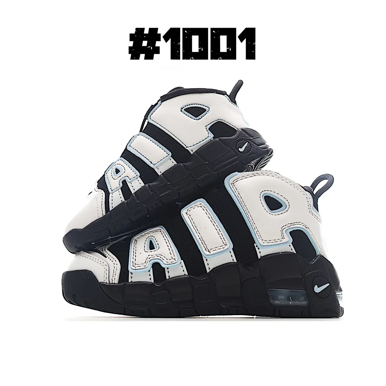 Nike Air More Uptempo White Royal Blue Gold Lifestyle Sneakers 17