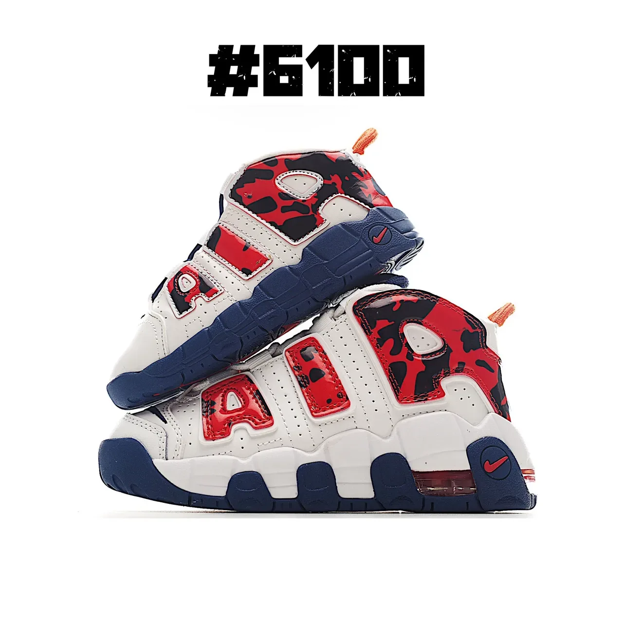 Nike Air More Uptempo White Royal Blue Gold Lifestyle Sneakers 20