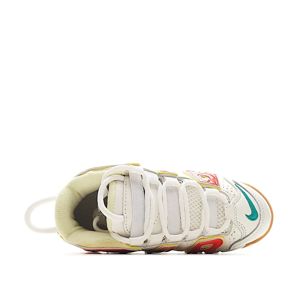 Nike Air More Uptempo White Royal Blue Gold Lifestyle Sneakers 24