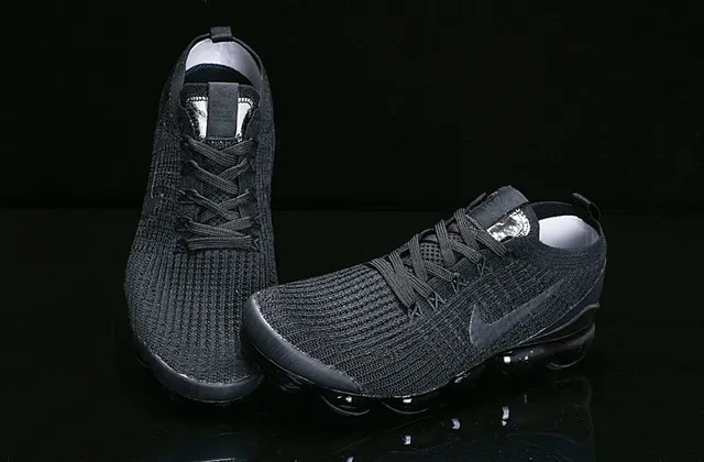 Nike Air VaporMax zapatillas de running de punto negro 3