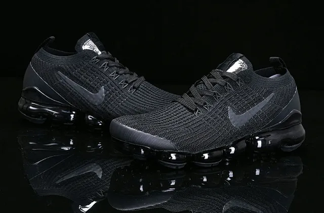 Nike Air VaporMax zapatillas de running de punto negro 6