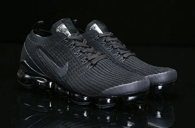 Nike Air VaporMax zapatillas de running de punto negro 8