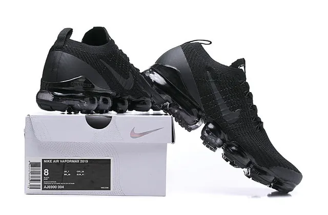 Nike Air VaporMax zapatillas de running de punto negro 10