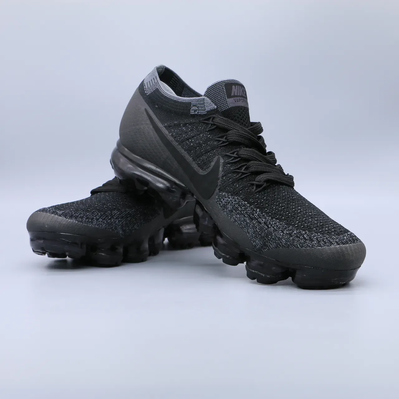 Nike Air VaporMax Flyknit Black Monochrome Lifestyle Sneakers 3