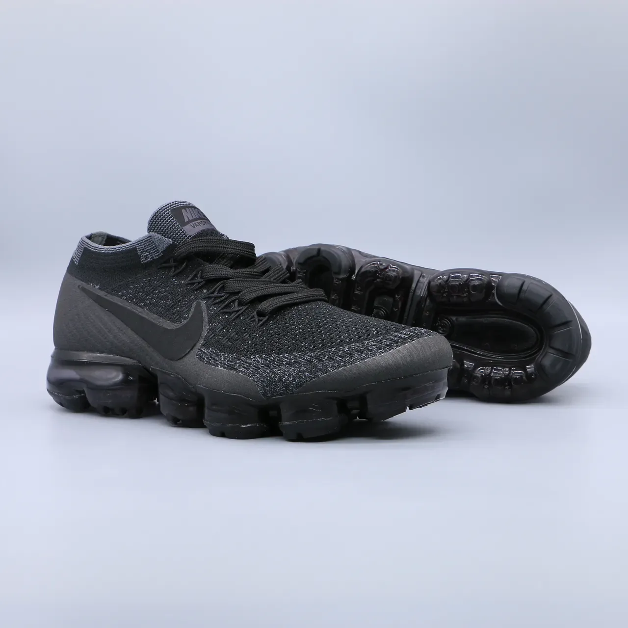 Nike Air VaporMax Flyknit Black Monochrome Lifestyle Sneakers 6