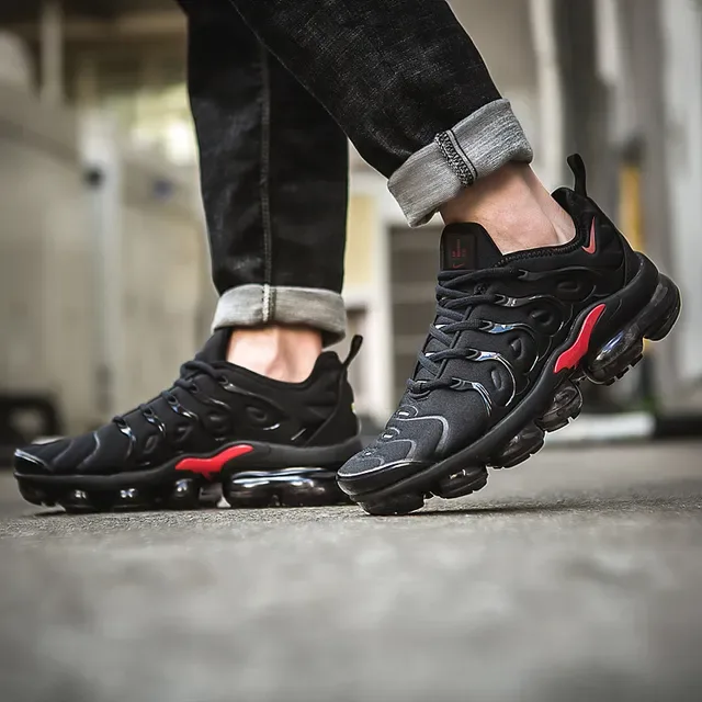 Nike Air VaporMax Plus Black Red Lifestyle Sneakers 4