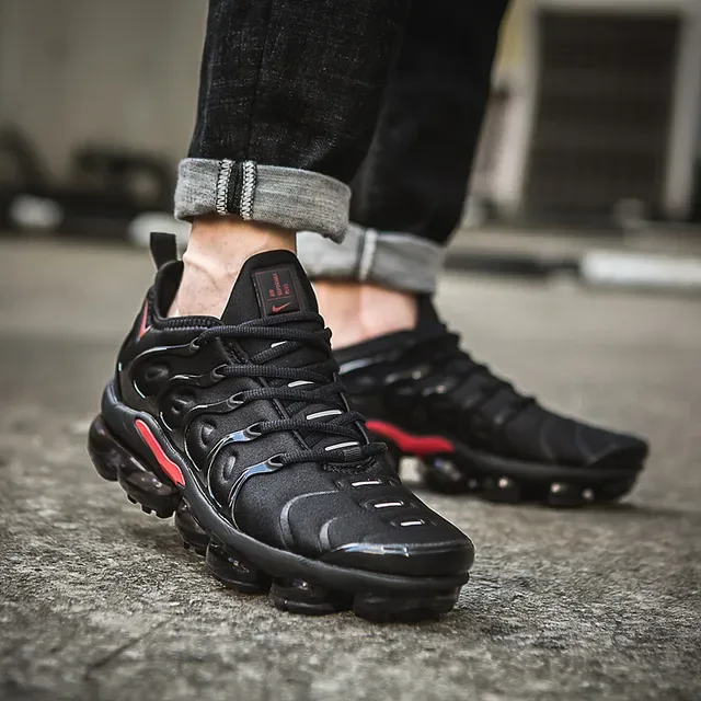 Nike Air VaporMax Plus Black Red Lifestyle Sneakers 5