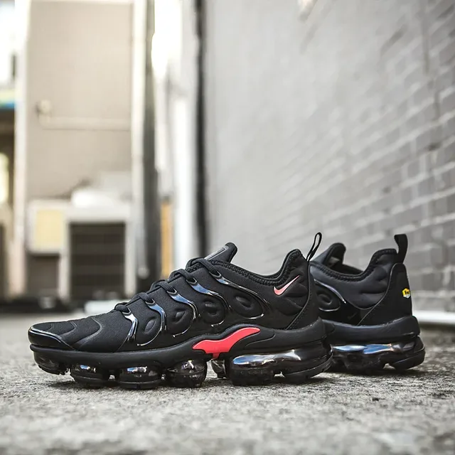 Nike Air VaporMax Plus Black Red Lifestyle Sneakers 8