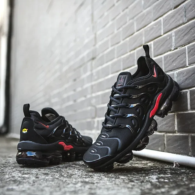 Nike Air VaporMax Plus Black Red Lifestyle Sneakers 9